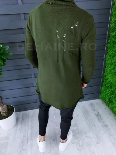 Cardigan barbati kaki slim fit ZR T3596 95-1 Cardigan barbati kaki slim fit ZR T3596 95-1